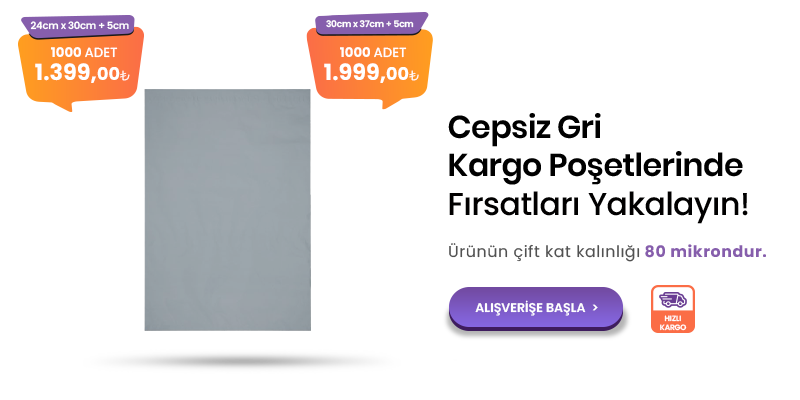 Cepsiz Gri Kargo Pos╠ğeti Mobil