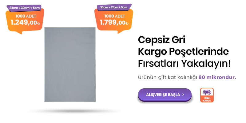 Cepsiz Gri Kargo Pos╠ğeti Mobil